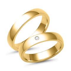 Unique Trauringe 333 Gelbgold mit 1 Brillant 0,04 ct, Top Wesselton Unkategorisiert online kaufen