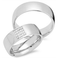 Unique Trauringe 333 Weißgold mit 16 Brillanten, 0,08 ct Unkategorisiert online kaufen