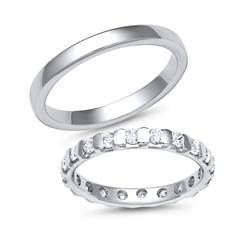 Unique Trauringe 333er Weißgold mit 20 Brillanten, 1,0 ct Unkategorisiert online kaufen