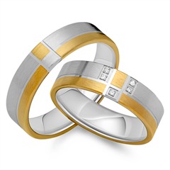 Unique Trauringe 585 Gelb-/Weißgold, 5 Brillanten 0,05 ct Unkategorisiert online kaufen