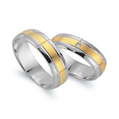 Unique Trauringe 750 Gelb-/Weißgold – Brillant 0,03 ct Unkategorisiert online kaufen