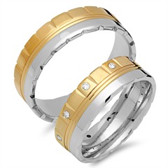 Unique Trauringe 750er Gelb-/Weißgold, 10 Brillanten 0,1 ct Unkategorisiert online kaufen