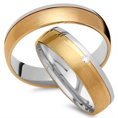 Unique Trauringe 750er Gelb-/Weißgold, Brillant 0,02 ct Unkategorisiert online kaufen