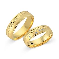 Unique Trauringe aus 333 Gelbgold, 4 Brillanten, 0,04 ct Unkategorisiert online kaufen