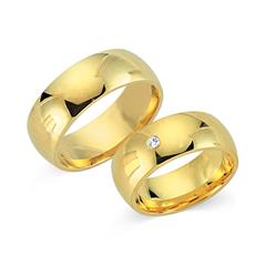 Unique Trauringe aus 333 Gelbgold mit Brillant 0,10 ct Unkategorisiert online kaufen