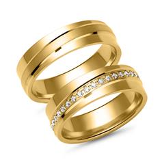 Unique Trauringe aus 333er/585er Gold, 38 Brillanten 0,23 ct VS1/TW Unkategorisiert online kaufen