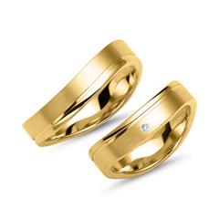 Unique Trauringe aus 333er/585er Gold mit 1 Brillant 0,01 ct Unkategorisiert online kaufen