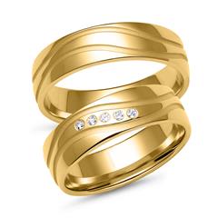 Unique Trauringe aus 333er/585er Gold mit 5 Brillanten, ca. 0,04 ct Unkategorisiert online kaufen