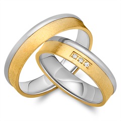 Unique Trauringe aus 333er Gelb- und Weißgold mit 3 Brillanten, 0,03 ct Unkategorisiert online kaufen Unique Trauringe aus 333er Gelb- und Weißgold mit 3 Brillanten, 0,03 ct Unkategorisiert online kaufen