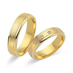Unique Trauringe aus 333er Gelbgold mit 3 Brillanten, ca. 0,06 ct Unkategorisiert online kaufen