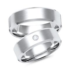 Unique Trauringe aus 333er Weißgold mit Brillant 0,05 ct TW/SI Unkategorisiert online kaufen