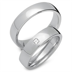 Unique Trauringe aus 585er Weißgold mit ca. 0,10 ct Brillant Unkategorisiert online kaufen