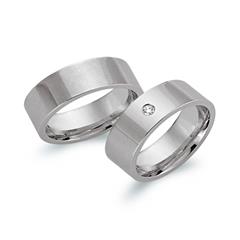 Unique Trauringe aus 750 Weißgold mit Brillant 0,08 ct Unkategorisiert online kaufen