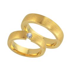 Unique Trauringe aus 750er Gelbgold, 1 Brillant 0,10 ct TW/SI Unkategorisiert online kaufen