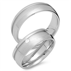 Unique Trauringe aus 750er Weißgold mit 0,05 ct Brillant Unkategorisiert online kaufen Unique Trauringe aus 750er Weißgold mit 0,05 ct Brillant Unkategorisiert online kaufen