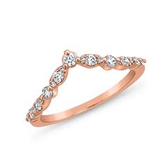 V-förmiger Ring für Damen aus Roségold, Diamanten Unkategorisiert online kaufen