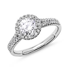 Verlobungsring 950er Platin mit Diamanten