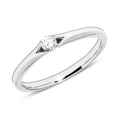 Verlobungsring aus 14K Weißgold mit Diamant gravierbar Unkategorisiert online kaufen