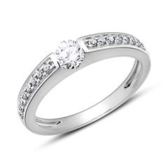 Verlobungsring aus 950er Platin mit Diamanten