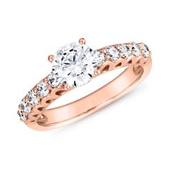 Verlobungsring mit Diamanten aus Roségold, gravierbar Unkategorisiert online kaufen