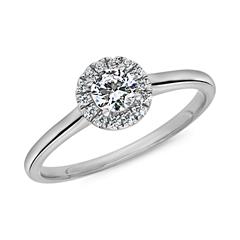 Weißgold oder Platin Ring Halo mit Diamanten Unkategorisiert online kaufen
