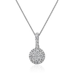 Weißgoldene Damenkette mit Diamantanhänger, lab grown Unkategorisiert online kaufen