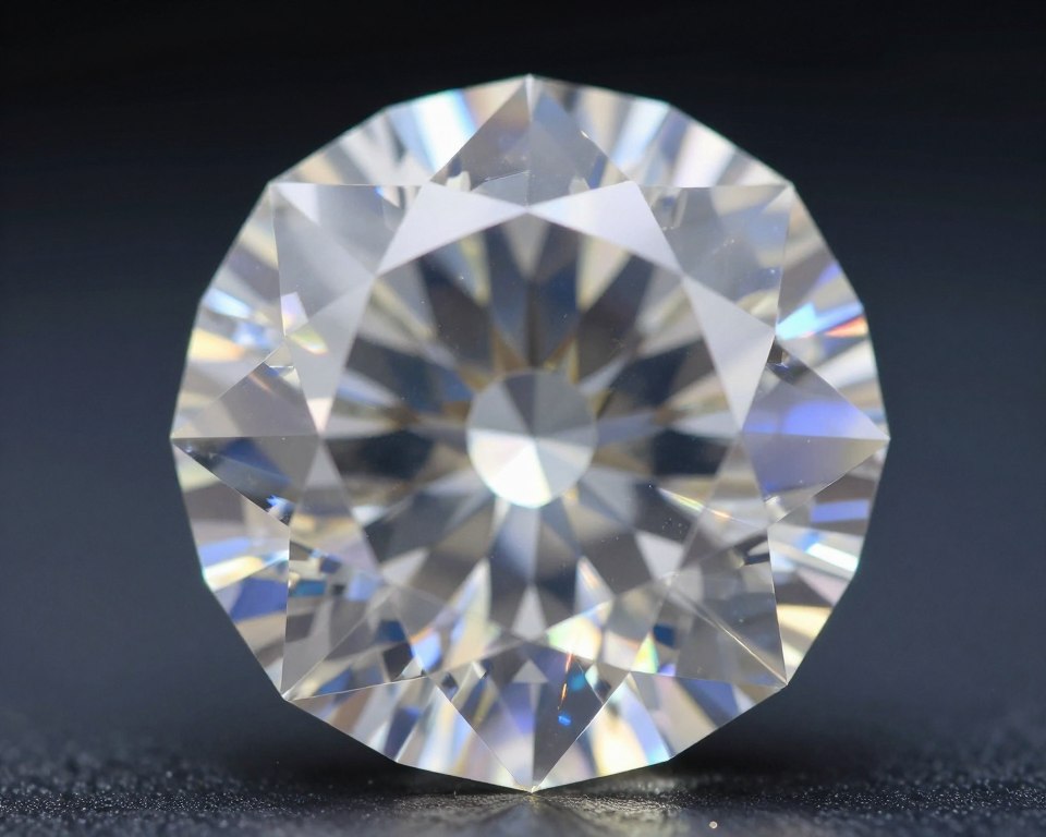 Brillantschliff und Facetten eines Diamanten