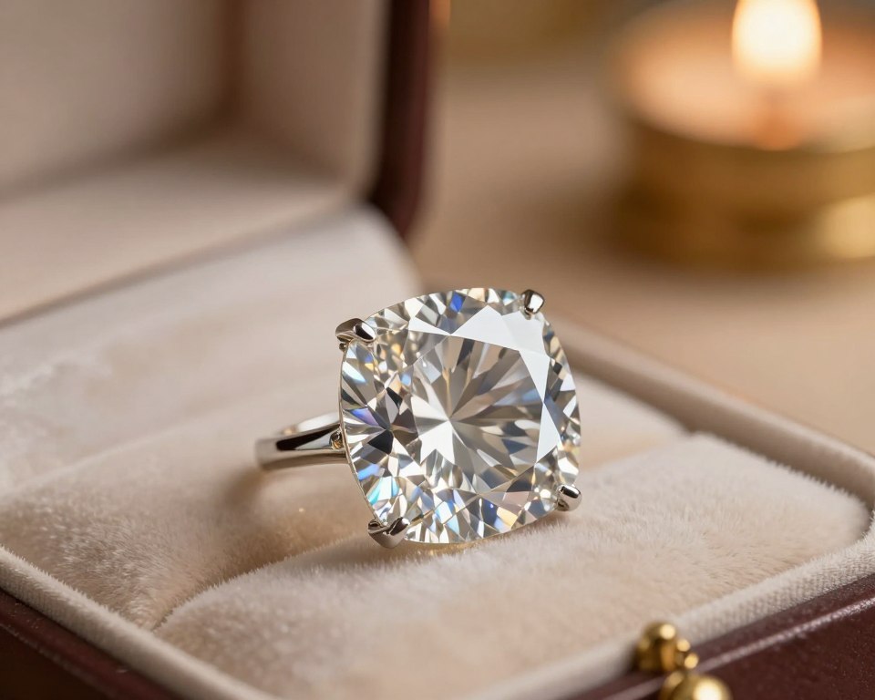 Cushion Cut Diamant mit abgerundeten Ecken
