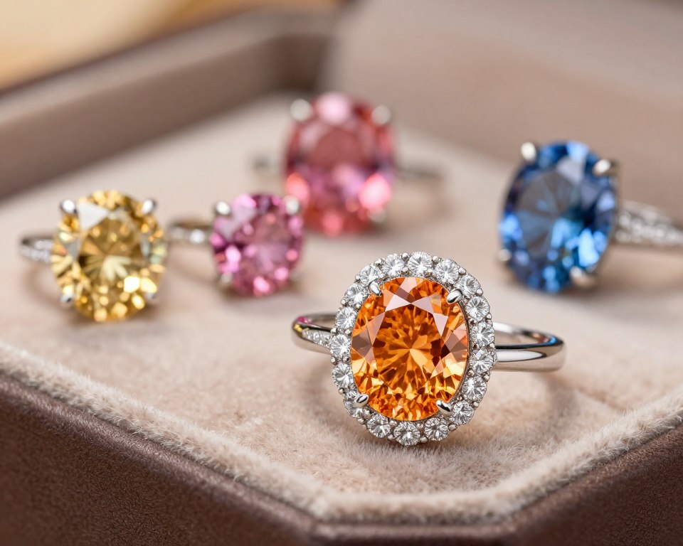 Diamantfassung für farbigen Diamanten