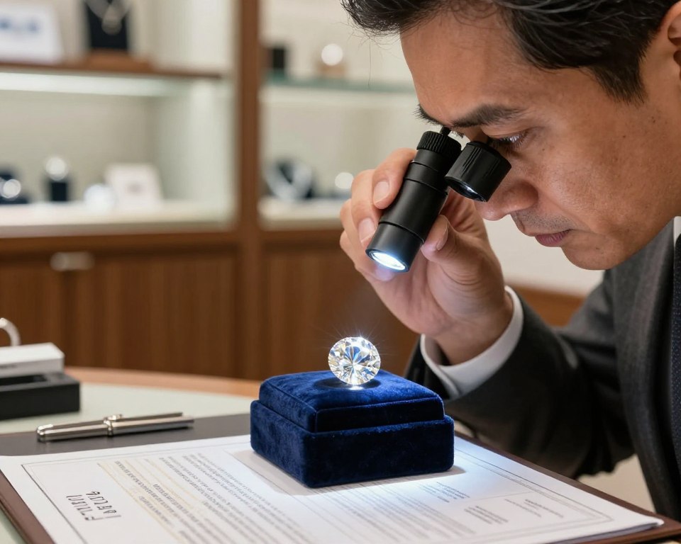Diamantzertifikat und Diamantfassung prüfen