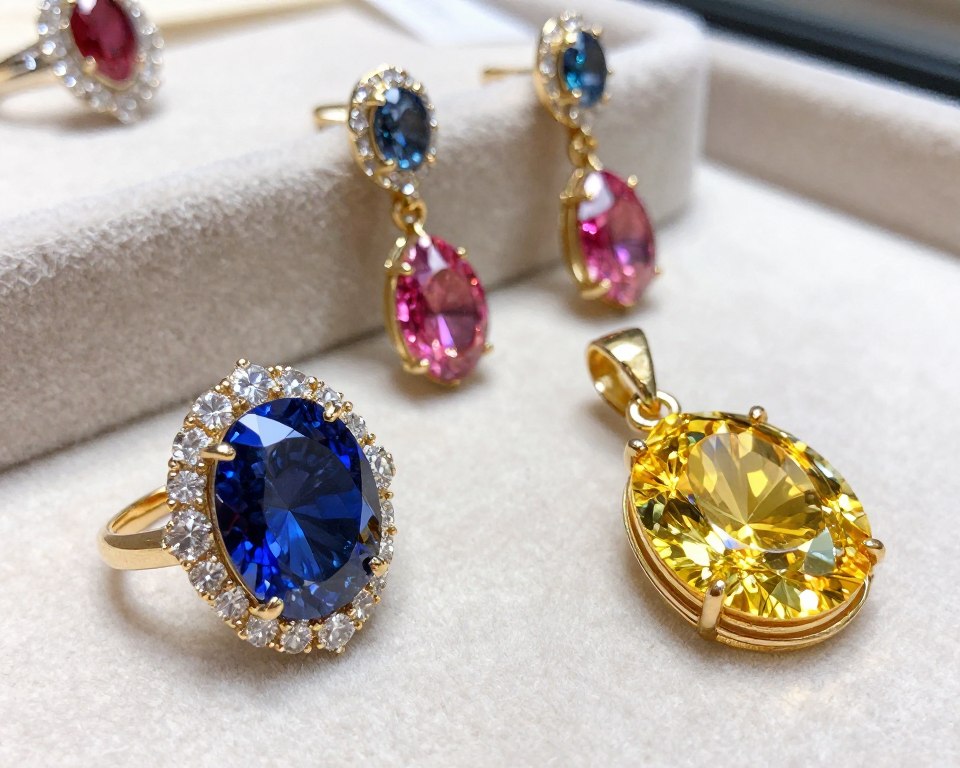 Fancy-Brillantschmuck mit farbigem Diamanten