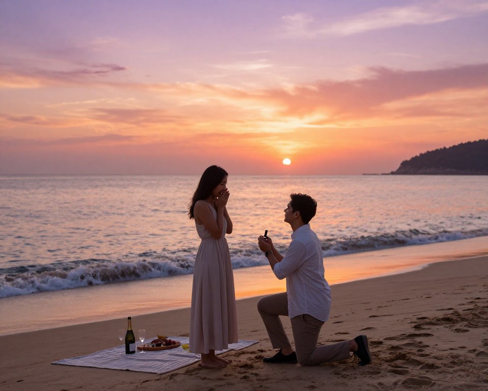 Heiratsantrag an einem Reiseziel Heiratsantrag an einem Reiseziel