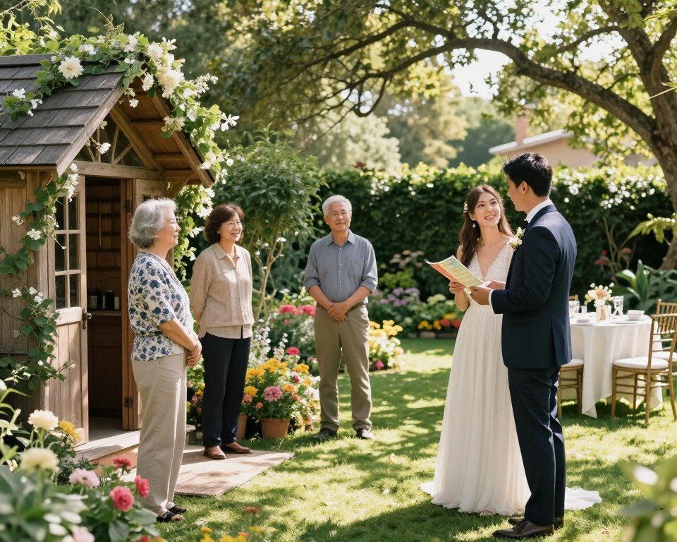 Nachbarn über die Gartenhochzeit informieren