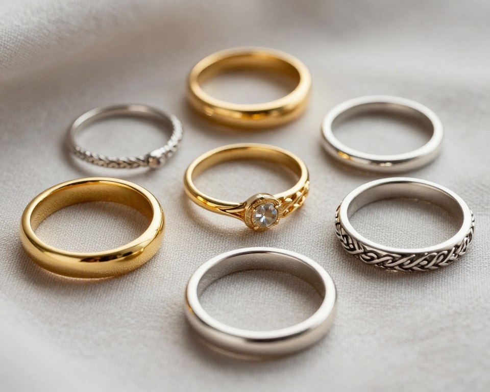 Ringmaterialien aus Gold, Platin und Silber
