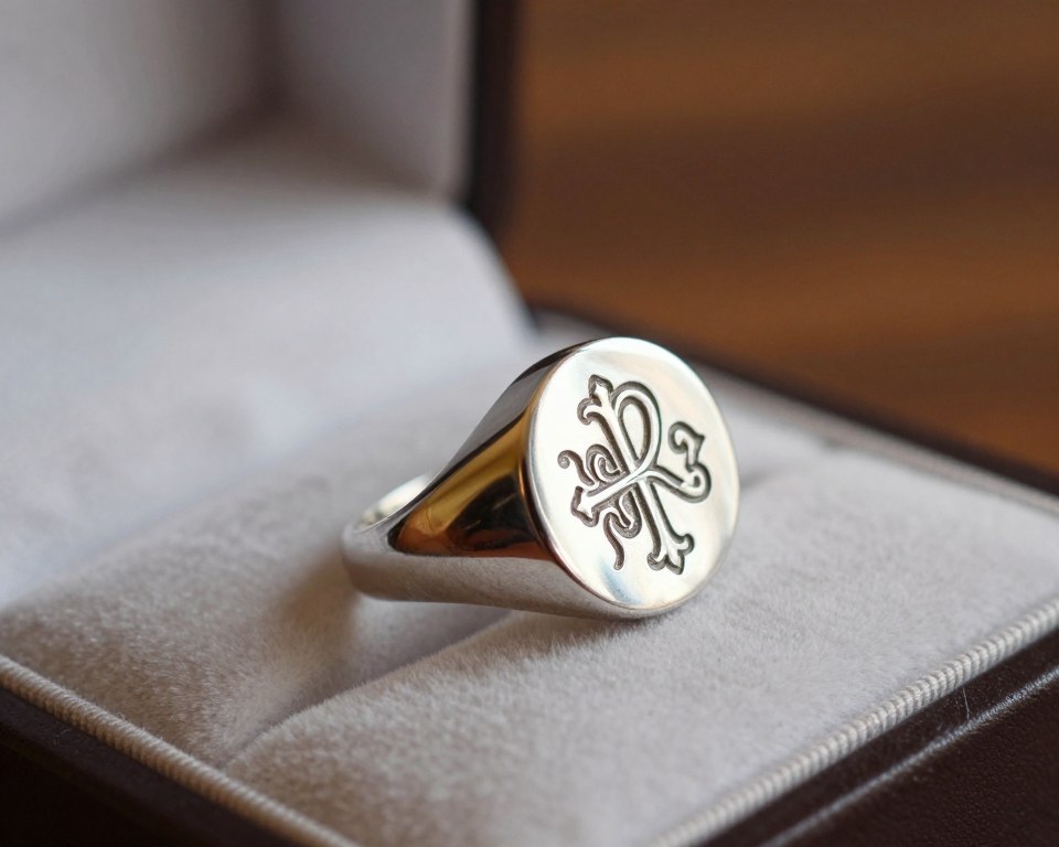 Siegelring mit gravierter Ringplatte