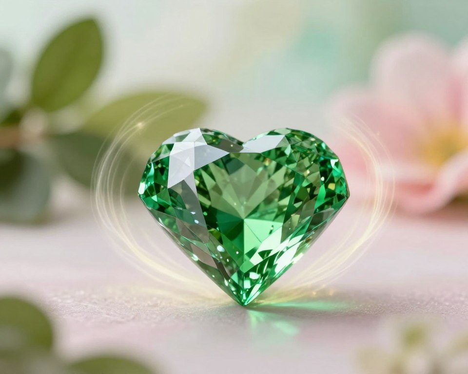 grüner Brillant spirituell als Herzchakra Edelstein grüner Brillant spirituell als Herzchakra Edelstein